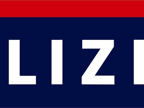 A sign of the police with the word "POLICE" in large, white letters. Below is an emblem depicted.